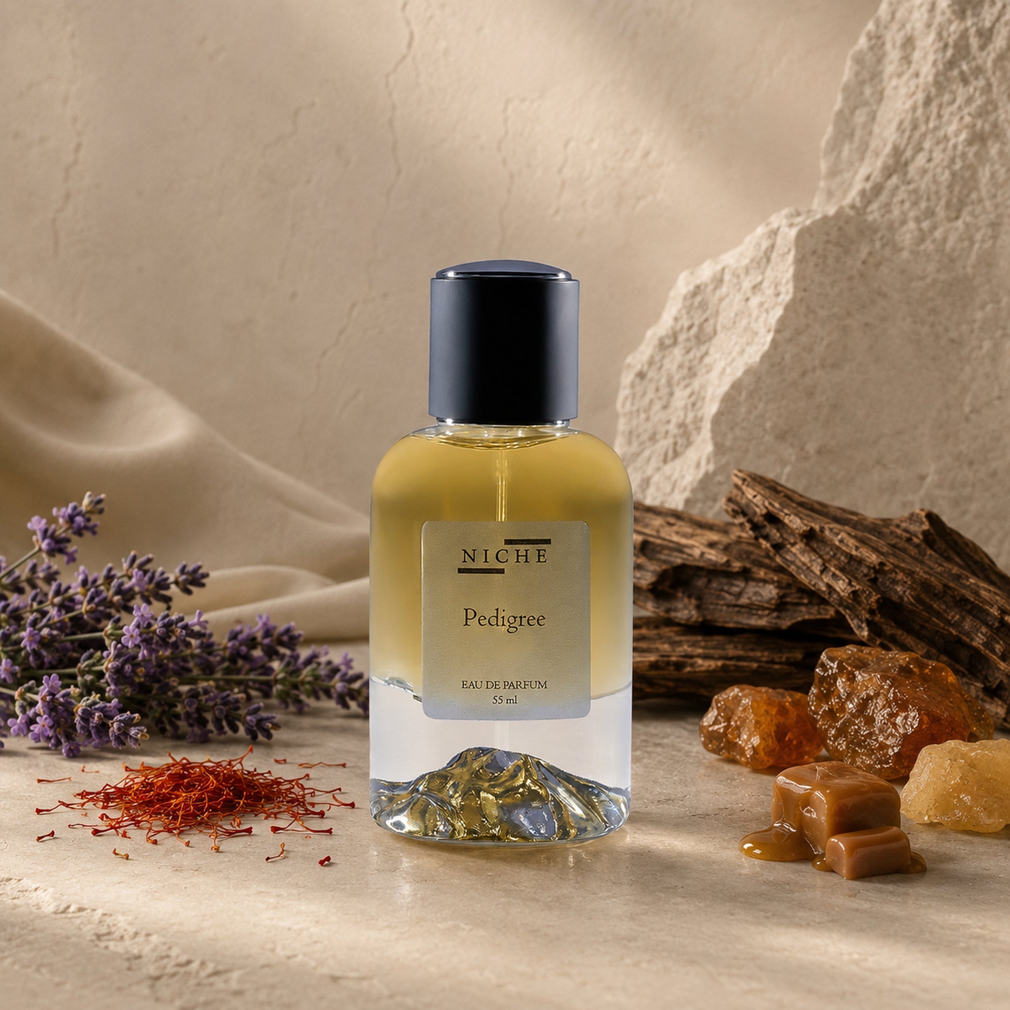 PEDIGREE by Niche Eau de Parfum (Inspired by PDM’s Haltane) with a sensorial composition of its fragrance notes