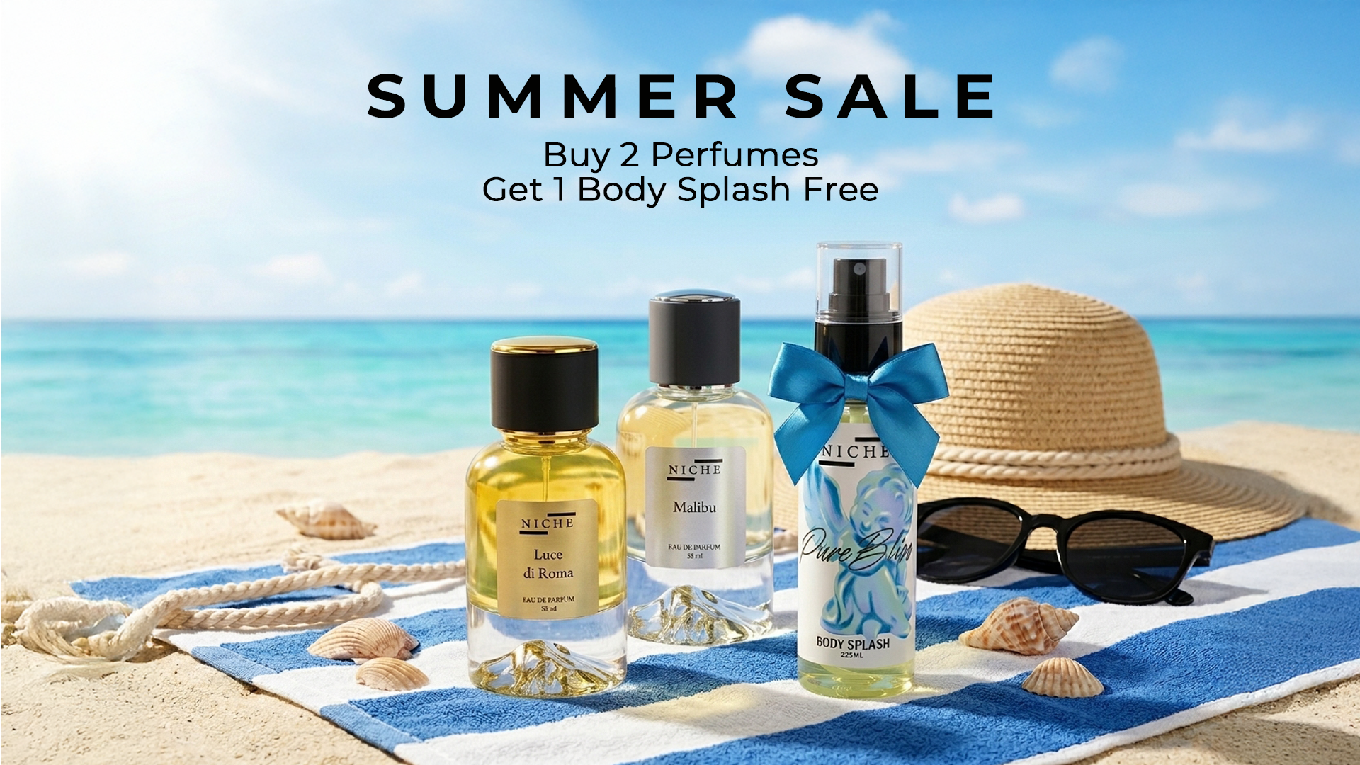 Buy 2 Perfumes, Get a Complimentary Body Splash