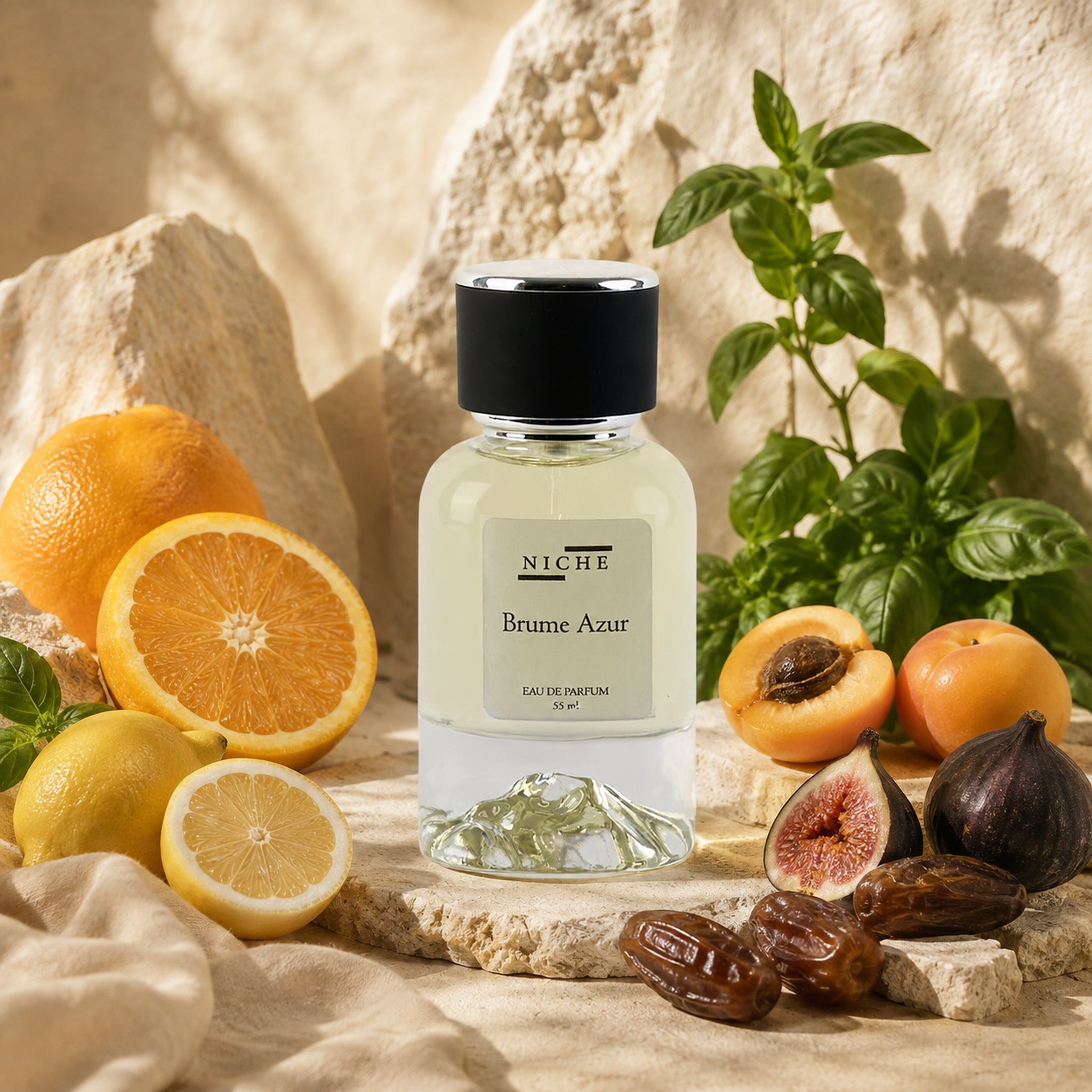 BRUME AZUR by Niche Eau de Parfum (Inspired by LV's Pacific Chill) with a sensorial composition of its fragrance notes