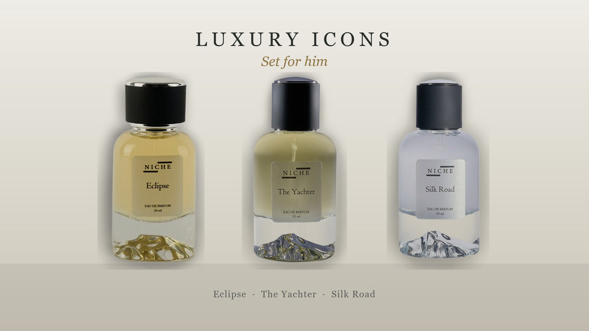 Luxury Icons Fragrance Set for Him: Eclipse, The Yachter, Silk Road