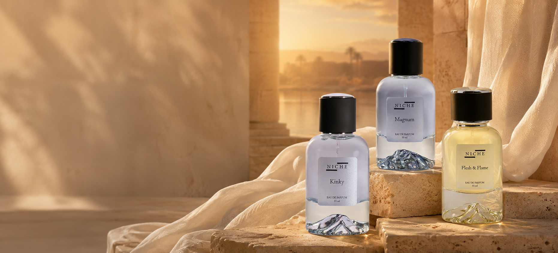 Niche Essences seasonal edit featuring Kinky, Magnum and Flesh & Flame