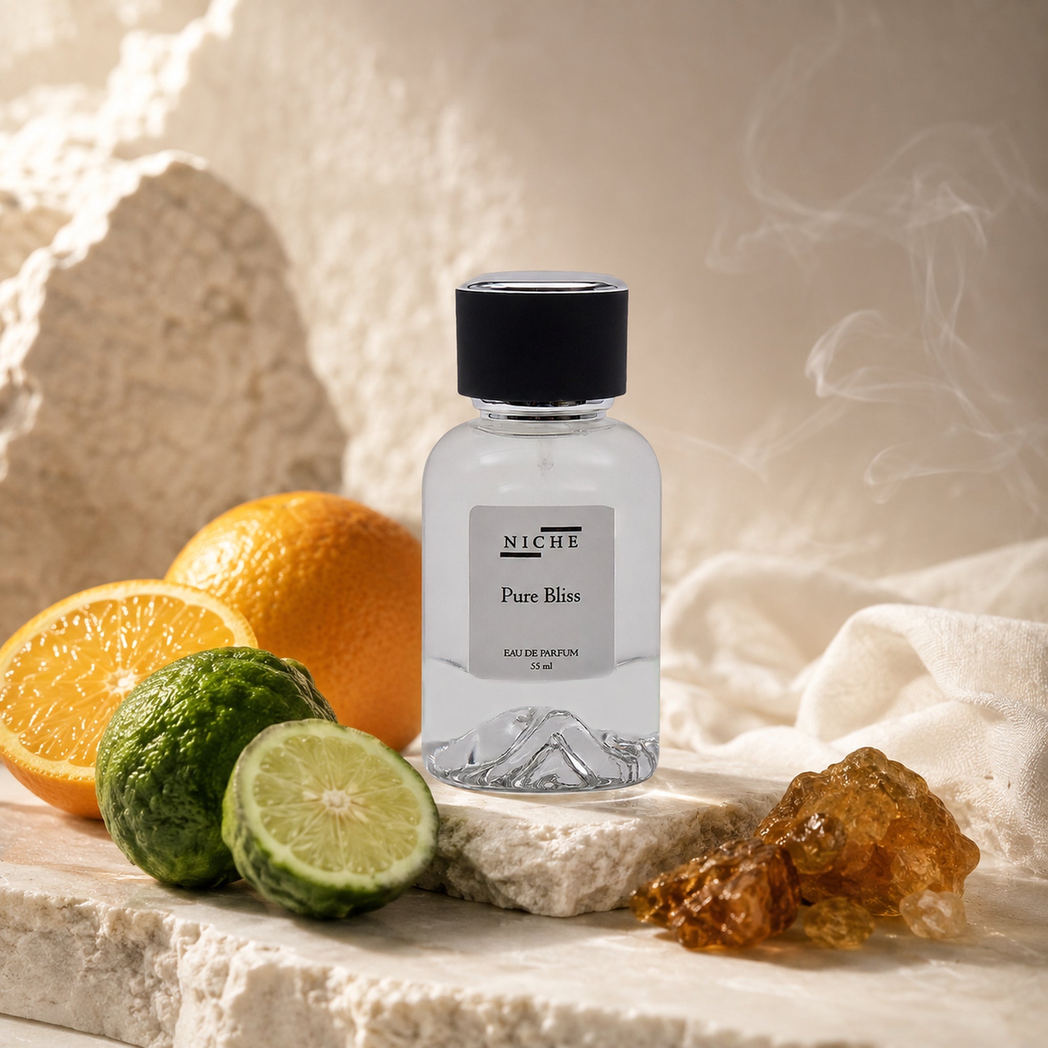 PURE BLISS by Niche Eau de Parfum (Inspired by Xerjoff's ERBA PURA) with a sensorial composition of its fragrance notes