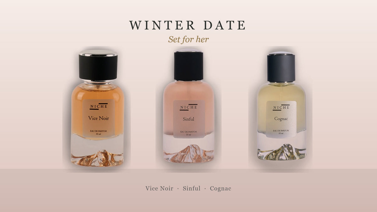 Winter Date Fragrance Set for Her: Vice Noir, Sinful, Cognac
